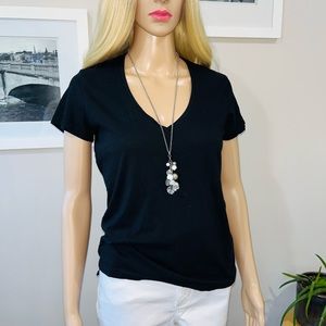 Classic Black V-Neck Tee